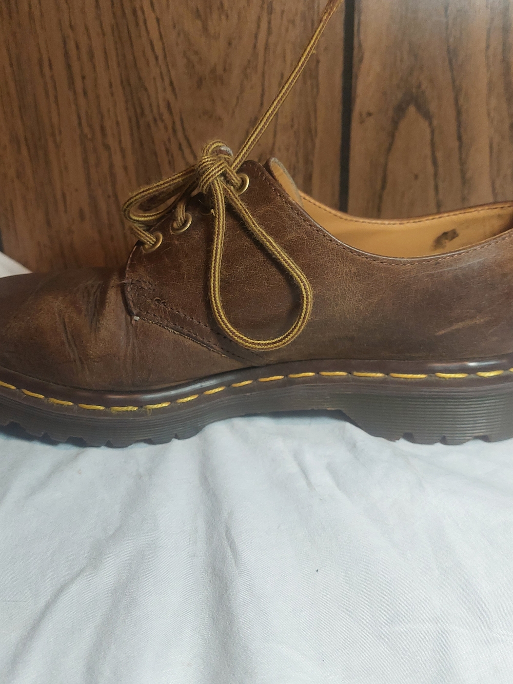 Dr. Martens Men's Brown Leather Derby Shoes Chunky Grunge  Mens 7 Womens 8 UK 6 - Picture 3 of 11